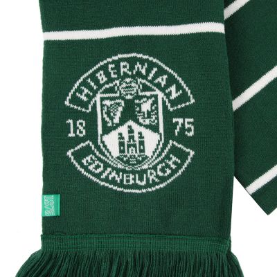 GREEN SCARF WITH PIN STRIPES