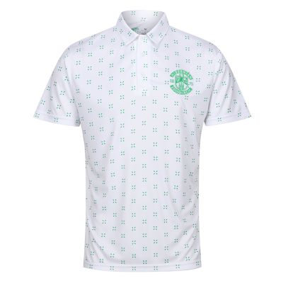 PATTERNED GOLF POLO - WHT image
