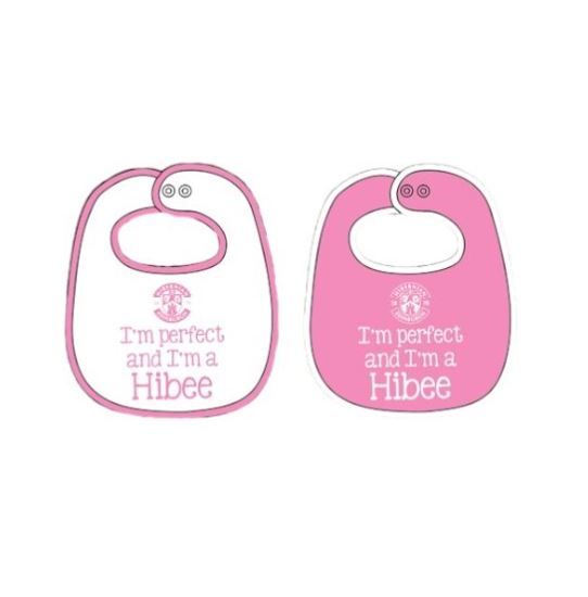 PERFECT TWIN PACK BIBS - PINK/WHT